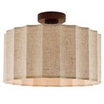 Landelijke plafondlamp beige, Loulou, Ophalen of Verzenden, Nieuw, Hout, Landelijk