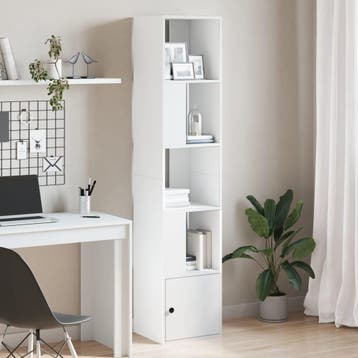 vidaXL Boekenkast 40x36x189 cm bewerkt hout wit, Minder dan 50 cm, Verzenden, Nieuw, 150 tot 200 cm