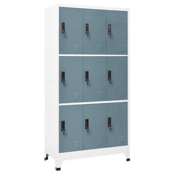 vidaXL Lockerkast 90x45x180 cm staal lichtgrijs en, Verzenden, Nieuw