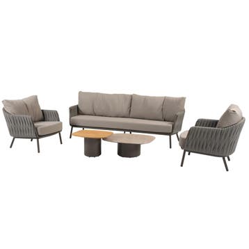 Demi Cannes stoel bank loungeset 5 delig organic terre, Ophalen of Verzenden, Nieuw