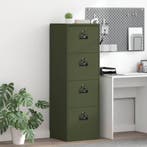 vidaXL Bestandenkast Olijf Groen 45,5 x 42 x 139 cm, Verzenden, Nieuw