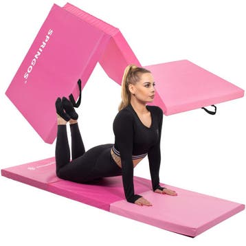 Fitnessmat | 3 Delig | 180 x 60 x 5.5 cm | Roze, Ophalen of Verzenden, Nieuw