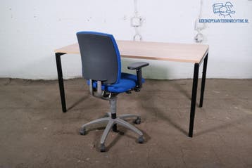 Assenburg bureau licht eiken 160x80 cm handmatig verstelbaar, Overige typen, Gebruikt, Verzenden, Overige merken