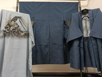 Oshima Tsumugi zijden Kimono Haori Nagajuban-set Dragon Fuji
