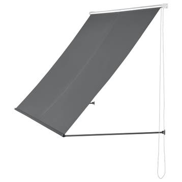 Luifel markies uitvalscherm grijs 200x120 cm, Verzenden, Nieuw