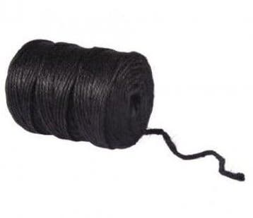 Jute dik 6 draads grote klos zwart macrame koord mm rol 120, Ophalen of Verzenden, Nieuw