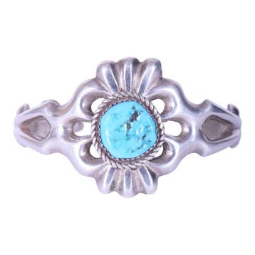 Zandgegoten Armband met Turkoois - Sterling Zilver, Verzenden, Zo goed als nieuw