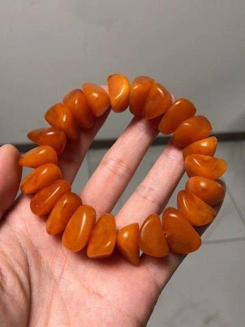Armband met Baltisch barnsteen kralen, 20,9–21 mm, 54,9 g -