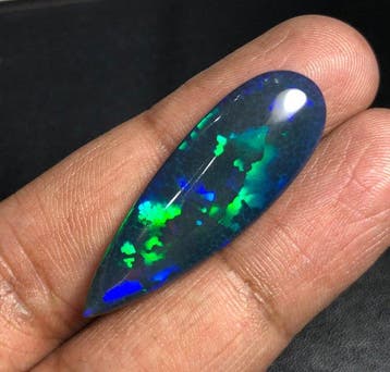 14,40 ct natuurlijke zwarte opaal, topkwaliteit Ethiopische