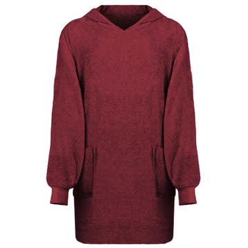 vidaXL Deken hoodie KINN Rood L Katoen, Verzenden, Nieuw
