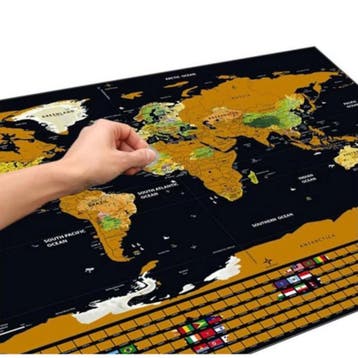 Malatec Wereldkaart Krasposter met Vlaggen - Perfect voor..., Ophalen of Verzenden, Nieuw