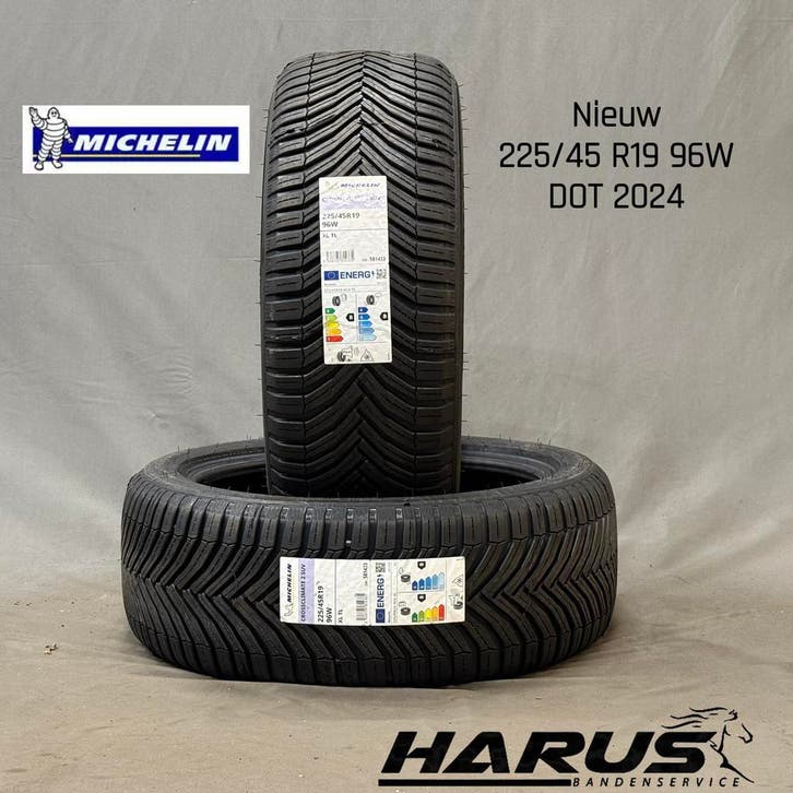 225/45/19 96W Michelin 4seizoensbanden nieuw 2 stuks, Auto-onderdelen, Banden en Velgen, 19 inch, Erkend duurzaam, All Season