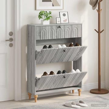 vidaXL Schoenenkast ALKMAAR 78 x 24 x 103 cm Bewerkt hout, Verzenden, Nieuw