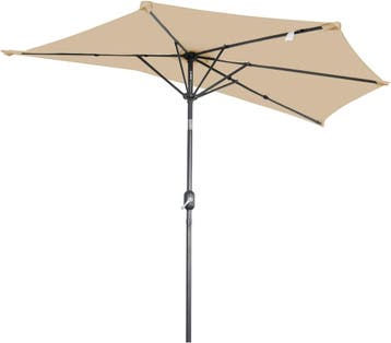 2dekans | Angel Living Balkonparasol - Halfrond - 265 x 132, Ophalen of Verzenden, Zo goed als nieuw
