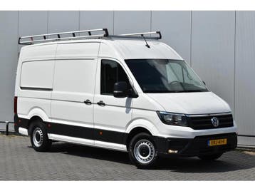 Zakelijke lease - Volkswagen Crafter 2.0 TDI L3H3 Airco, Stof, Gebruikt, Wit, Handgeschakeld