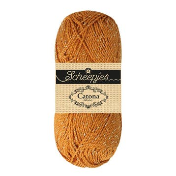 Scheepjes Catona Shine - 383 Ginger - Gold - Katoengaren m, Hobby en Vrije tijd, Ophalen of Verzenden, Nieuw