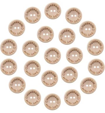 50 knoopjes Handmade with love - zelfgemaakt - DIY - kled..., Ophalen of Verzenden, Nieuw