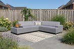 Malaga hoekbank loungeset chaise longue - taupe, Verzenden, Nieuw, Overige materialen, Loungeset