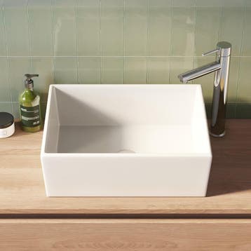 Brauer Ice Waskom - Rechthoekig Afgerond - 48 cm - Keramiek, Ophalen of Verzenden, Nieuw