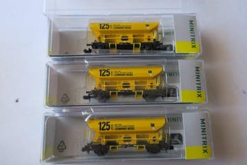 Minitrix N - 18225 - Modeltrein goederenwagon (3) -, Hobby en Vrije tijd, Modeltreinen | N-Spoor, Nieuw