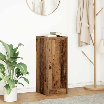 vidaXL Dressoir 29,5x34x76 cm bewerkt hout oud houtkleurig, Verzenden, Nieuw, 25 tot 50 cm, Overige houtsoorten