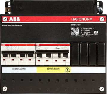 ABB HAF HB-D13C.16 KAST PV 3P B16 0.3A +B40 1P+N, Ophalen of Verzenden, Nieuw, Groepenkast