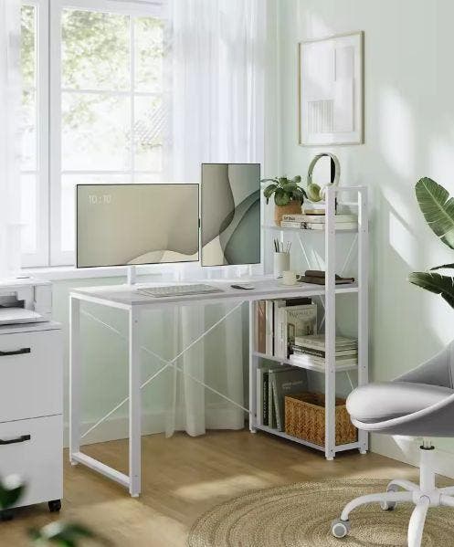 Verstelbaar Bureau met Wisselbare Planken – 120 cm Industrie, Huis en Inrichting, Bureaus, Nieuw, Verzenden