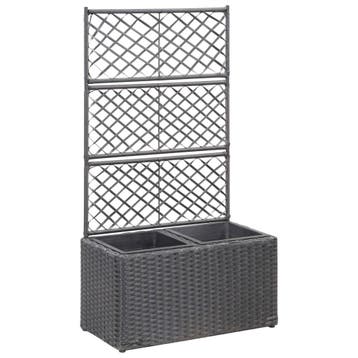 vidaXL Latwerkplantenbak verhoogd met potten 58x30x107 cm, Verzenden, Nieuw, Minder dan 60 cm, 60 cm of meer