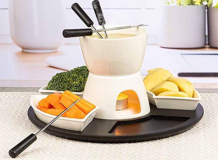 HI Fondueset - Keramiek - 11 delig, Witgoed en Apparatuur, Fonduesets, Nieuw, Verzenden
