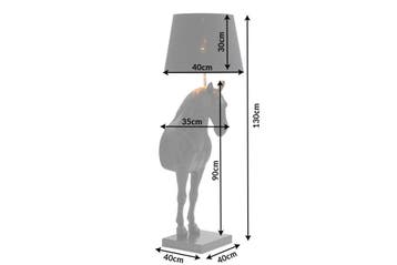 Vloerlamp BLACK BEAUTY 130cm zwart paard - 6530082, Ophalen of Verzenden, Nieuw
