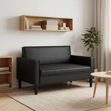 vidaXL XXL Fauteuil Zwart Kunstleer, Verzenden, Nieuw