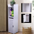 Smalle Witte Badkamerkast met Verstelbare Opbergruimte, Huis en Inrichting, Verzenden, Nieuw