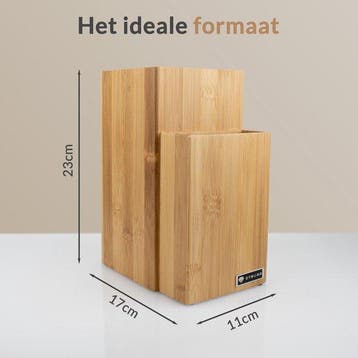 2dekans | Dymund Messenblok - voor 15+ Messen - Duurzaam FSC, Ophalen of Verzenden, Zo goed als nieuw