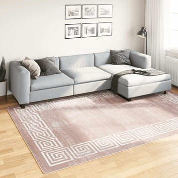 vidaXL Vloerkleed wasbaar 190x300 cm beige, Verzenden, Nieuw, Beige