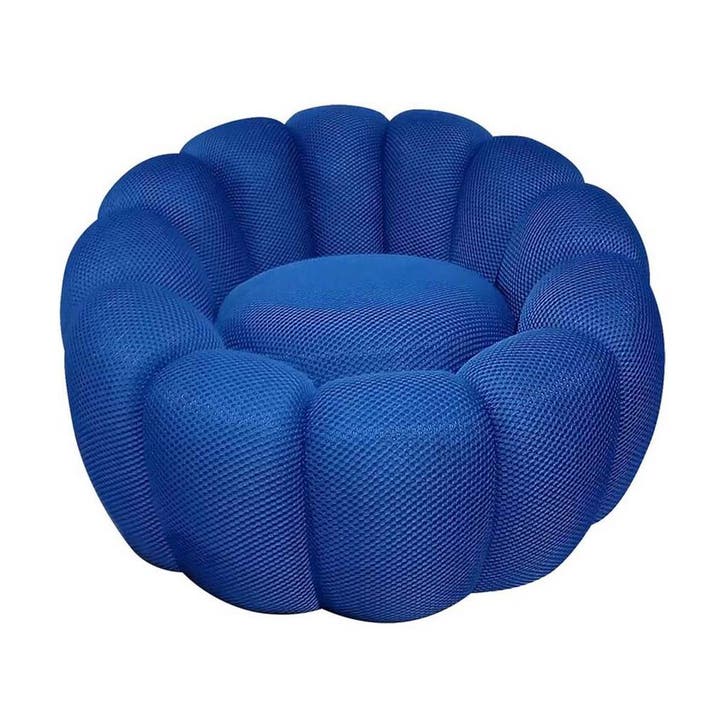 *WOONWINKEL* Kare Design Peppo Bloom Ronde Draaifauteuil Bla, Huis en Inrichting, Fauteuils, Nieuw, Stof, Verzenden