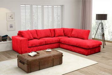 Hoekbank Lelystad - hoekbanken - Rood, Nieuw, 150 cm of meer, Stof, 200 tot 250 cm