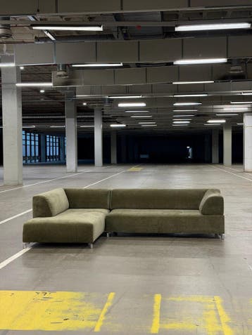 Leolux Faya Lobi Hoekbank | Groen | NIEUWSTAAT + Garantie, 250 tot 300 cm, Overige materialen, Hoekbank, Ophalen of Verzenden