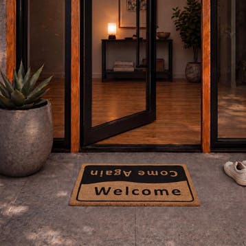 Kokosmat 'Welcome / Come again' - 40x60 cm, Verzenden, Nieuw