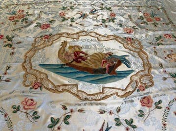 san leucio - Zijde - San Leucio, met de hand beschilderd,