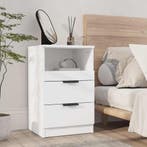 vidaXL Nachtkastje bewerkt hout wit, Minder dan 45 cm, Verzenden, Nieuw, 55 tot 70 cm