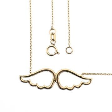 Gouden anker schakelketting met vaste hanger, Ophalen of Verzenden, Gebruikt, Goud, Goud