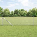 vidaXL Gecombineerd draadhek met spikes Staal Zilverkleurig, Verzenden, Nieuw, IJzer