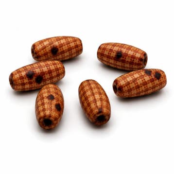 25 x Afrikaanse ovale houten kralen 15 x 7 mm – gat ca. 2., Ophalen of Verzenden, Nieuw, Kraal