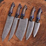 Keukenmes - Chefs knife - Gevouwen staal ,dennenappelhars -