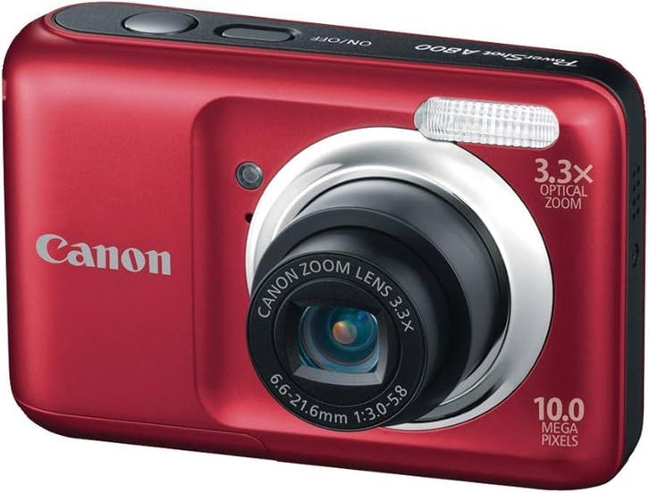 Canon PowerShot A800 Digitale Compact Camera - Rood (In doos, Audio, Tv en Foto, Fotocamera's Digitaal, Zo goed als nieuw, Verzenden