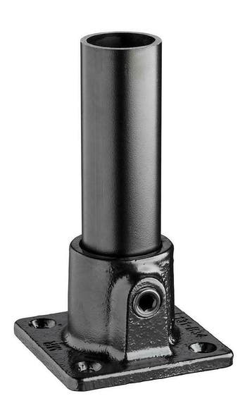 Buiskoppeling Voetplaat Ø 33,7 mm Zwart Gelakt, Verzenden, Nieuw