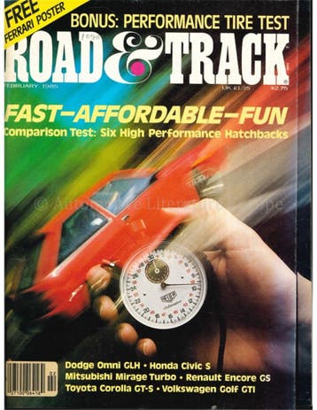 1985 ROAD AND TRACK MAGAZINE FEBRUARI ENGELS, Nieuw, Author