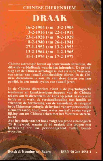 Chinese dierenriem - Draak / Chinese dierenriem C. Aubier, Verzenden, Gelezen, C. Aubier