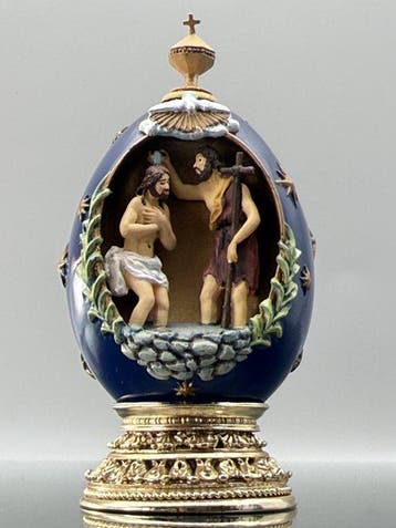 Fabergé ei - Doop - House of Faberge 24 Karat Gold Plated, Antiek en Kunst