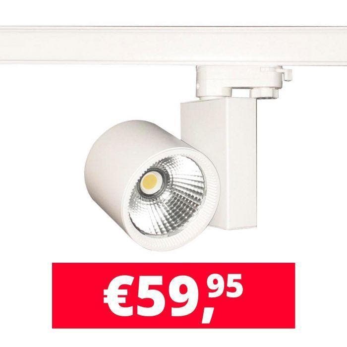 30W LED Track Spot Spirit Wit 3000K Warmwit, Zakelijke goederen, Kantoor en Winkelinrichting | Winkel en Inventaris, Ophalen of Verzenden